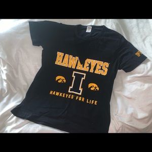 Hawkeyes Pink Netted V-Neck